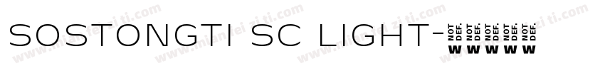 sostongti sc light字体转换